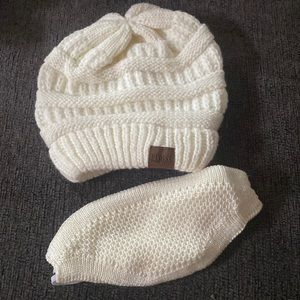 Knit winter hat & mask